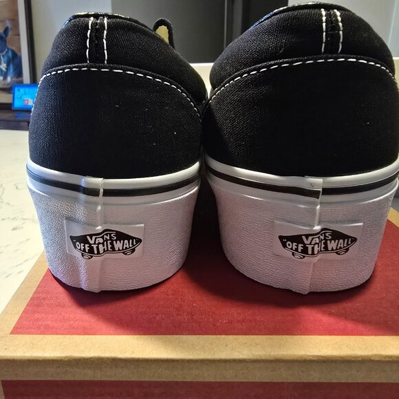 Vans Classic Slip-On Stackform Stacked Platform Shoe Black Mens 10 new - Picture 6 of 7